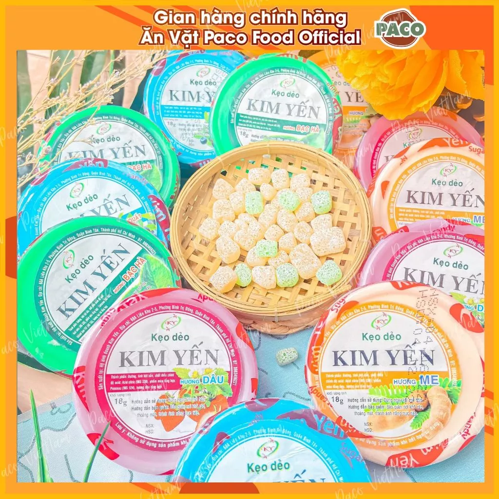 [CÓ VỊ MỚI SỮA CHUA/COLA] hộp kẹo dẻo vị trái cây Kim Yến tuổi thơ đủ các vị hộp 18g