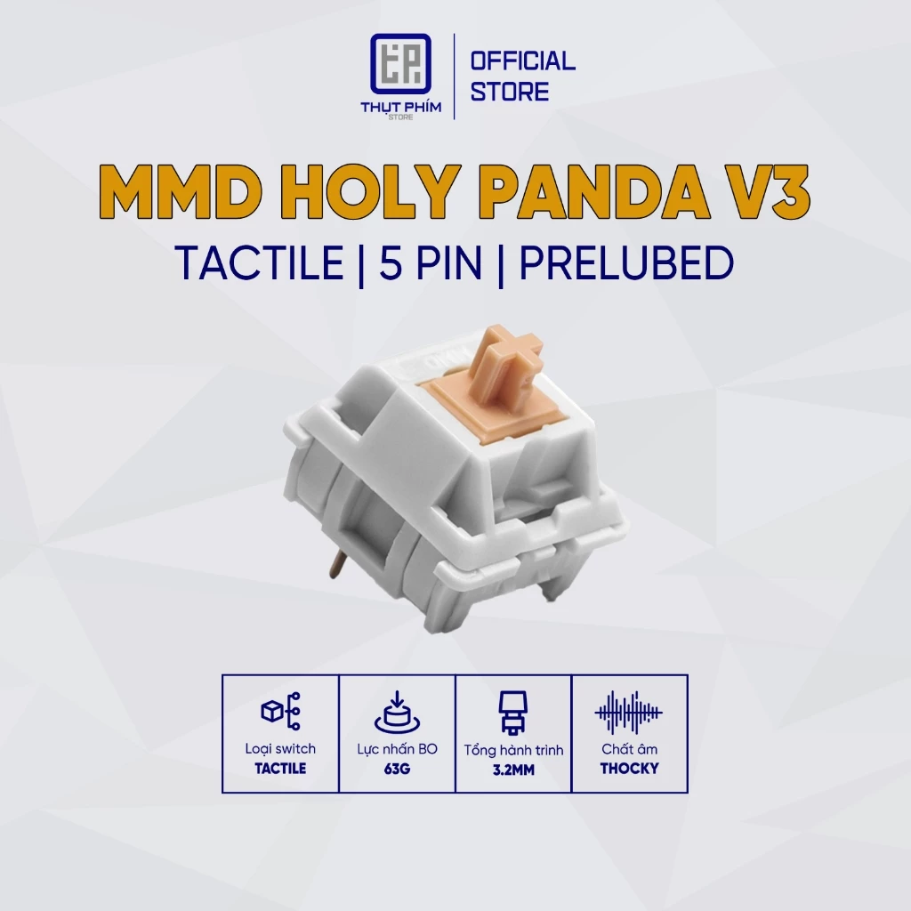 MMD Holy Panda V3 Switch Tactile 63gr công tắc bàn phím cơ Thụt Phím Store