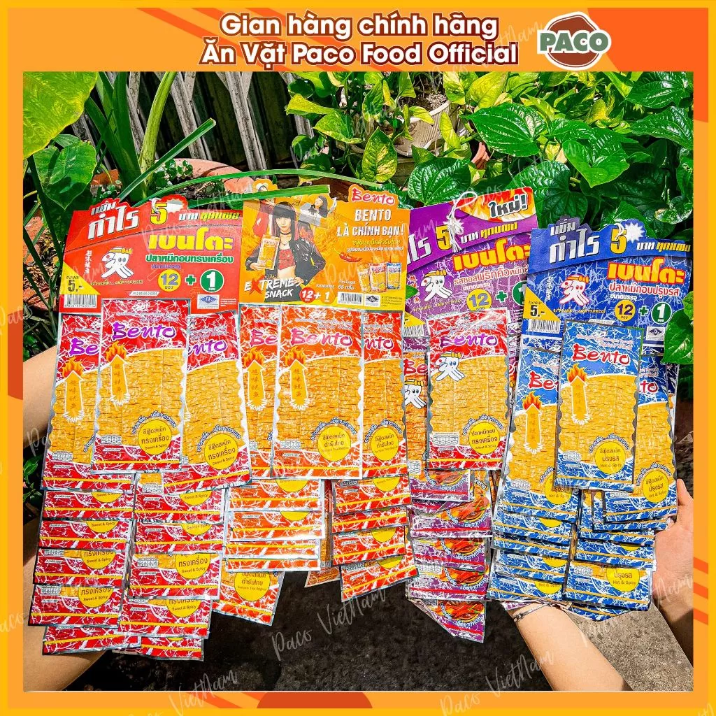 MỰC BENTO THÁI LAN LỐC 12 GÓI (12* 5g) các màu đỏ/cam/xanh biển/tím