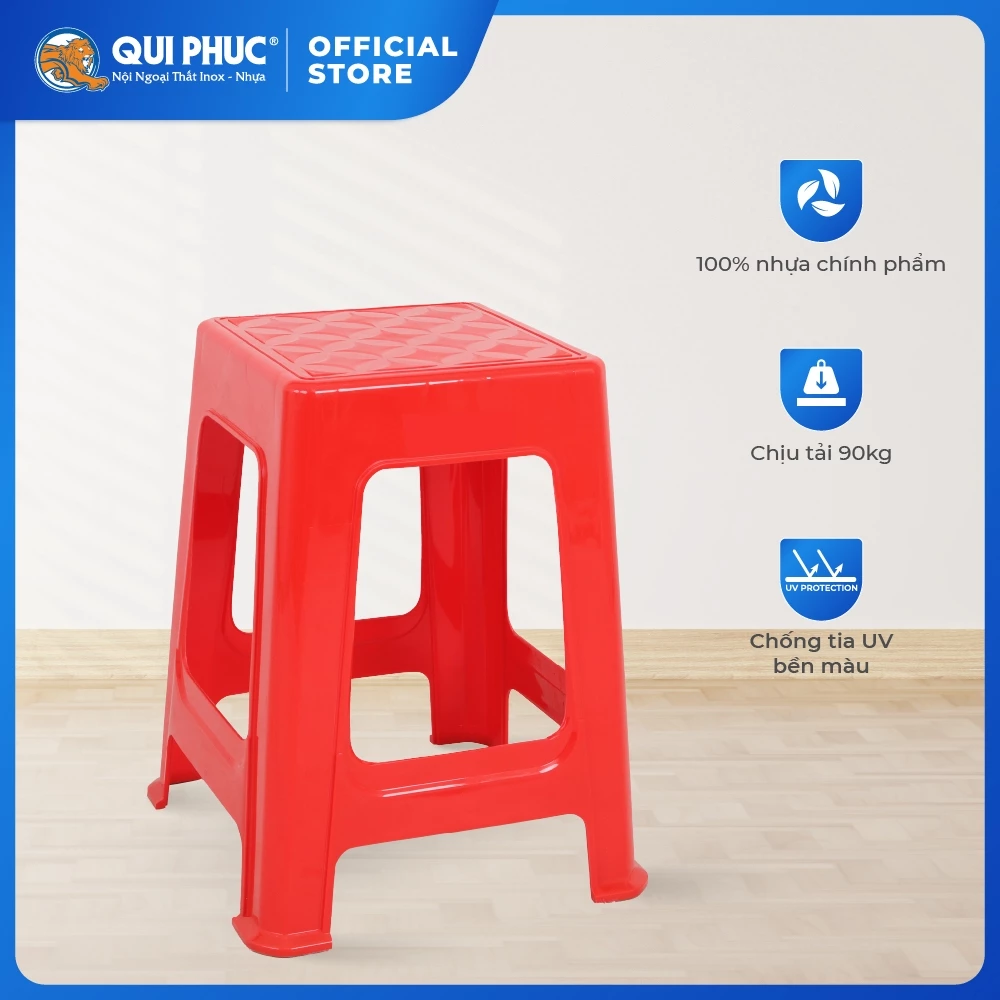 Ghế nhựa cao Seoul QUI PHÚC, combo 6,10 ghế, tiện lợi, đa năng, chắc chắn, an toàn, chống trượt