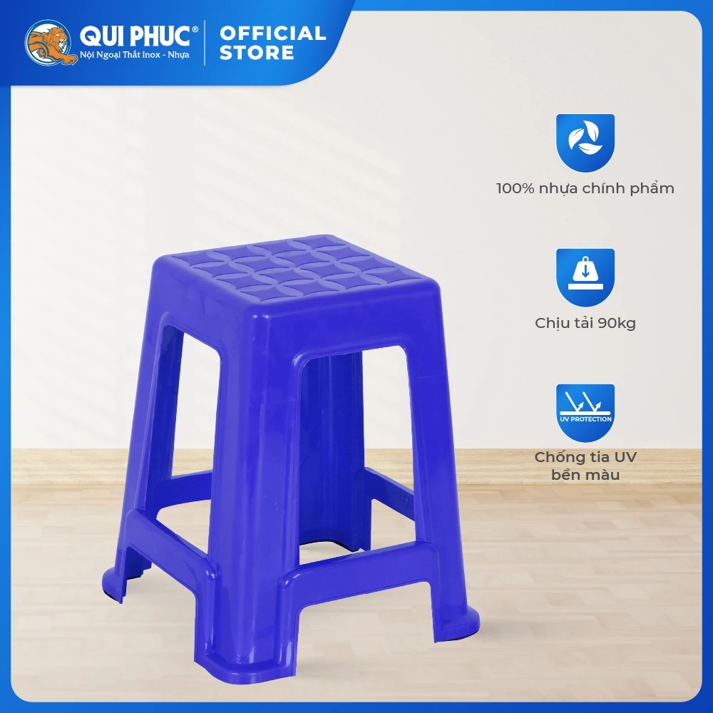 Ghế nhựa cao Super QUI PHÚC, combo 6,10 ghế, chân chống trượt, ghế ngồi chịu lực 90kg, chắc chắn