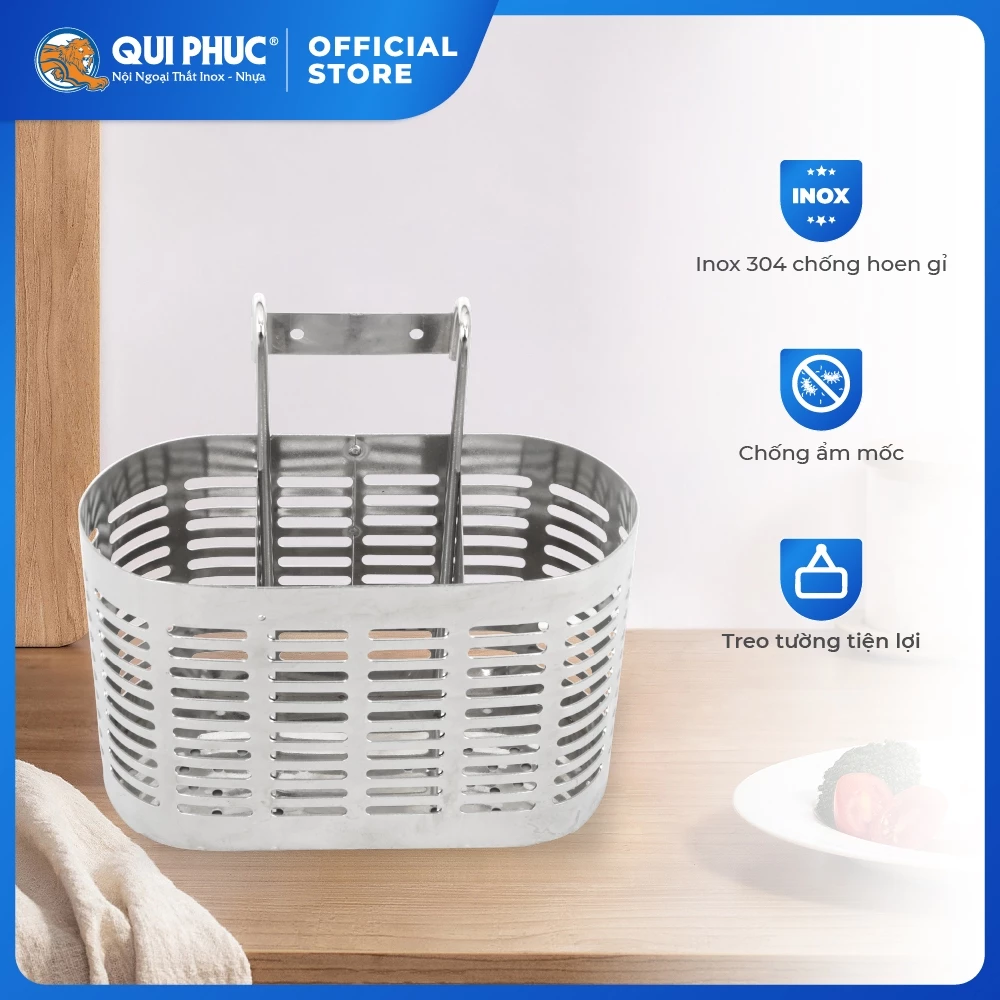 [HỎA TỐC] Ống đũa Deli Oval QUI PHÚC, 3 ngăn, tiện lợi, inox 304 không gỉ, sáng bóng, cao cấp