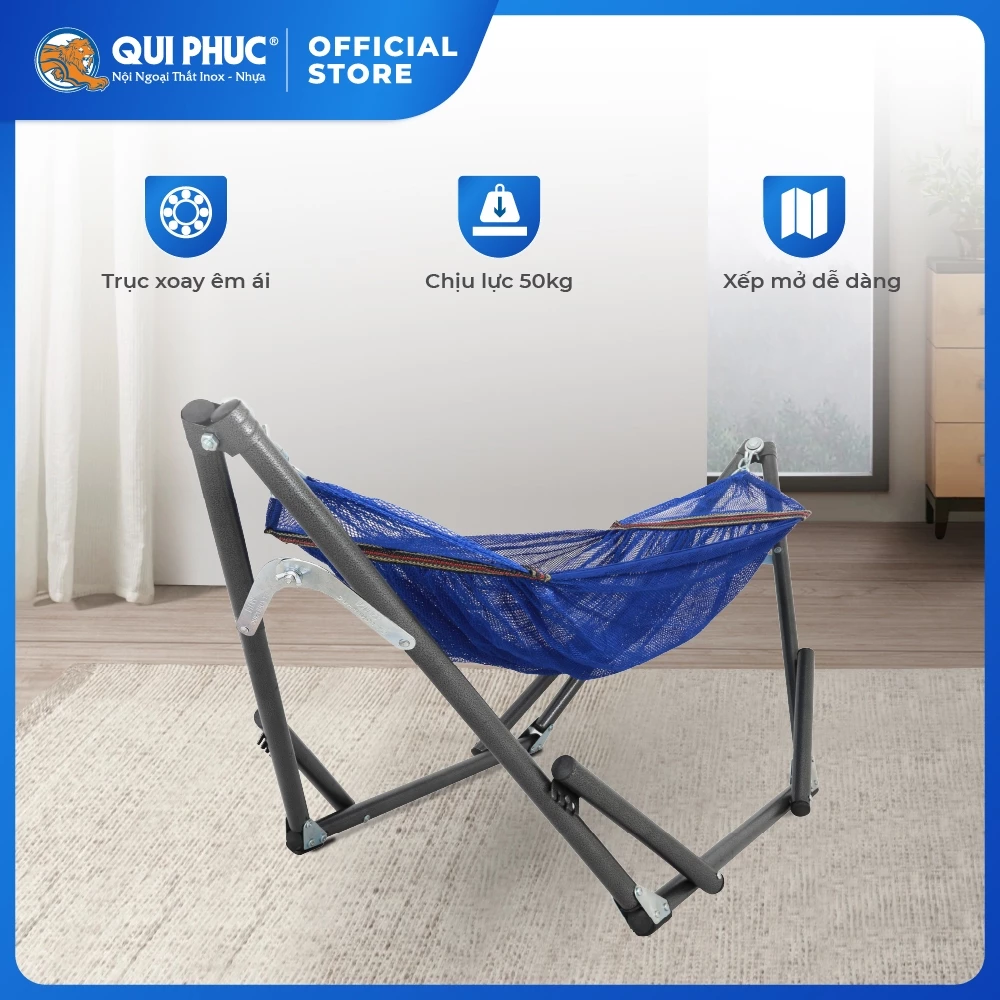 Võng em bé Win QUI PHÚC, xếp gọn linh hoạt, tiện lợi, an toàn khi sử dụng, chịu tải 50kg, phù hợp cho bé