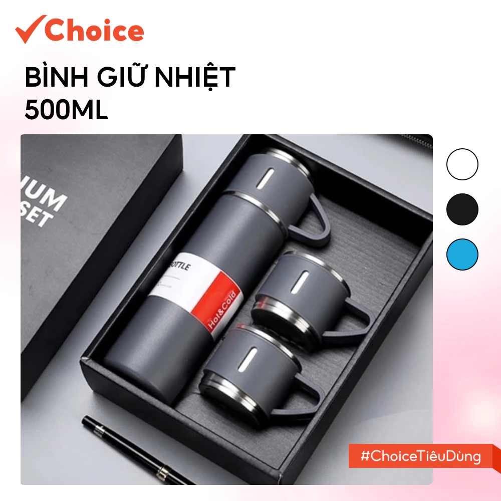 [Choice] Bình giữ nhiệt 500m MA-5595-12 màu đen Sang Trọng, Chắc Chắn, Chất Lượng Cao