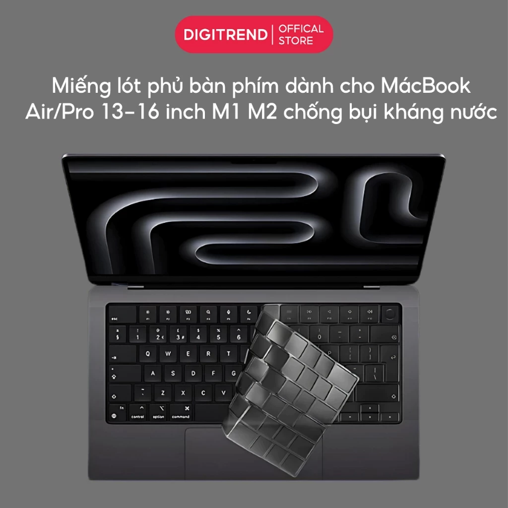 Miếng Lót Phủ Bàn Phím TPU Silicon Chống Bụi Kháng Nước Dành Cho MácBook Air/Pro 13-16 Inch M1 M2