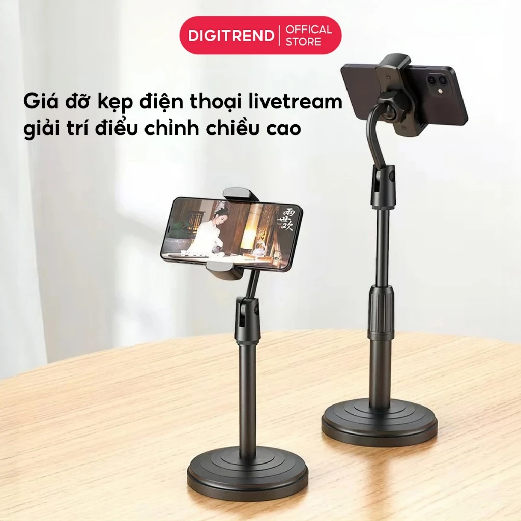 Giá Đỡ Điện Thoại Livestream Quay Phim Xoay 360 Độ Đế Kẹp Điện Thoại Phụ Kiện Chụp Ảnh Giải Trí