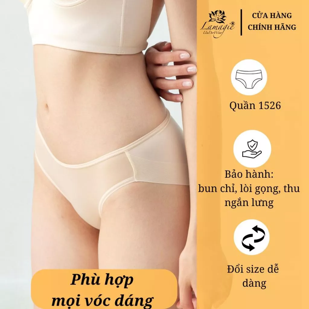 Quần Chíp Không Viền Q-1526 | Mặc Váy Ôm Không Hằn – Mềm Mát Như Không – Lamagie Chính Hãng