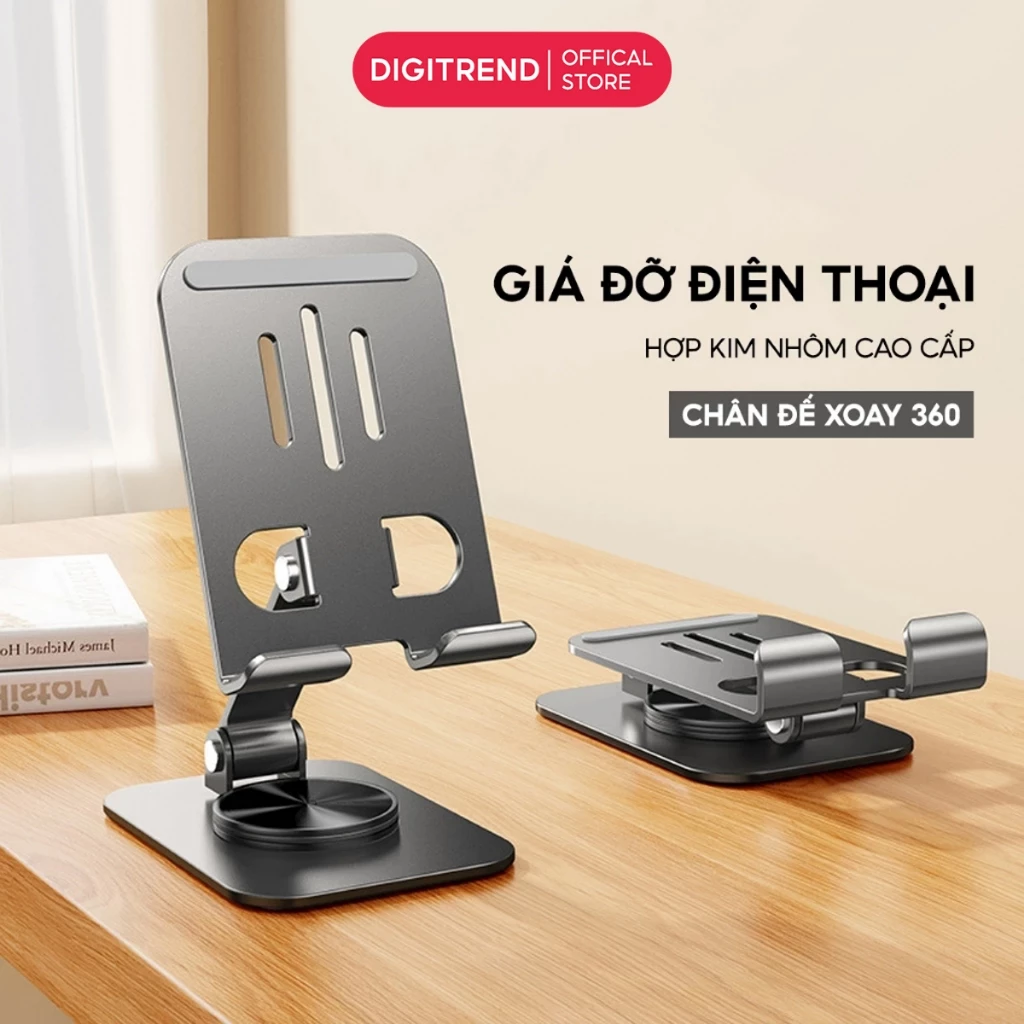 Giá Đỡ Điện Thoại Máy Tính Bảng Đa Năng Xoay 360 Độ Gấp Gọn Chống Trượt Thông Minh Để Bàn Xem Phim
