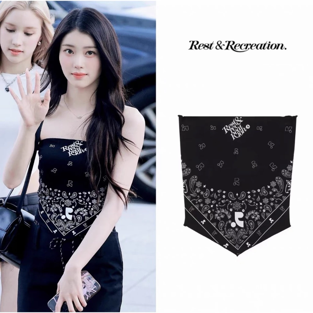 Hàn Quốc Restandrecreation Ngắn Hiển thị Gầy Babes Spanish Vest RR Top Nữ Không Tay