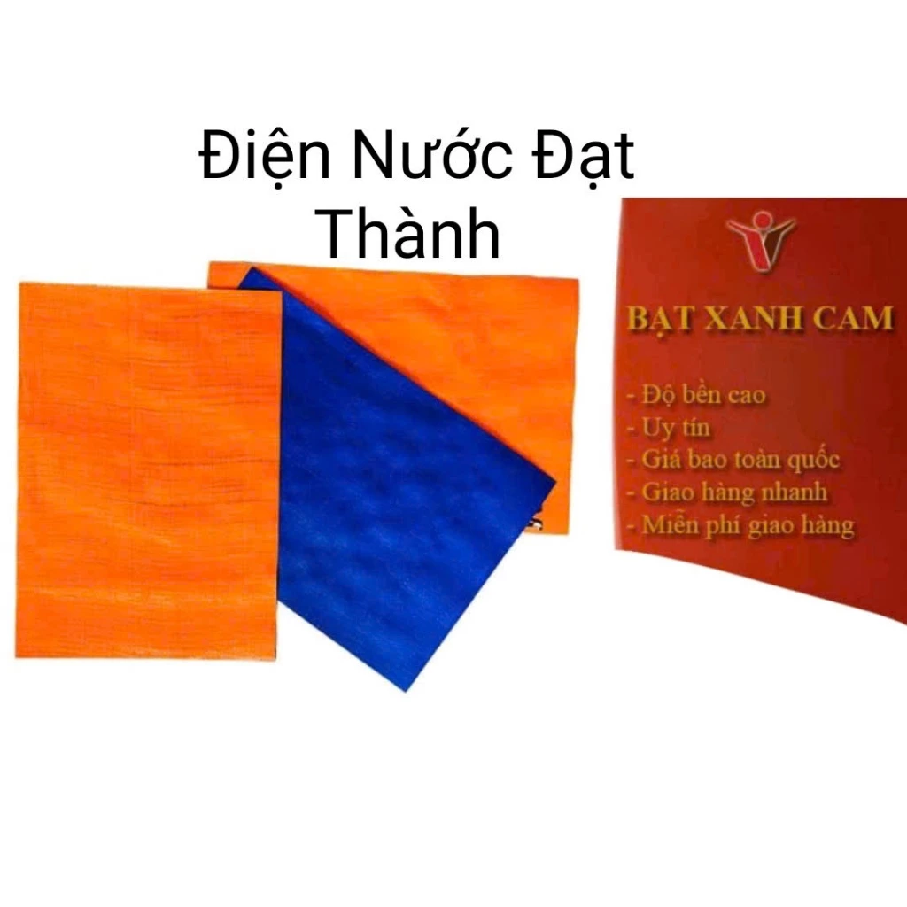 (COMBO)Bạt xanh cam, bạt hai da khổ rộng 4mx (5m,10m, 15m, 20m) (ĐIỆNNƯỚC ĐẠT THÀNH)