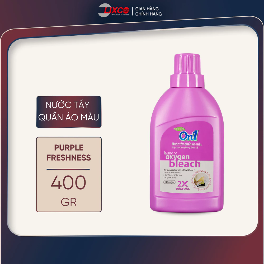 QUÀ TẶNG KHÔNG BÁN Nước tẩy quần áo On1 màu hương Tropical Blossom 400g N7602 khử mùi hôi ẩm mốc lưu hương thơm mát