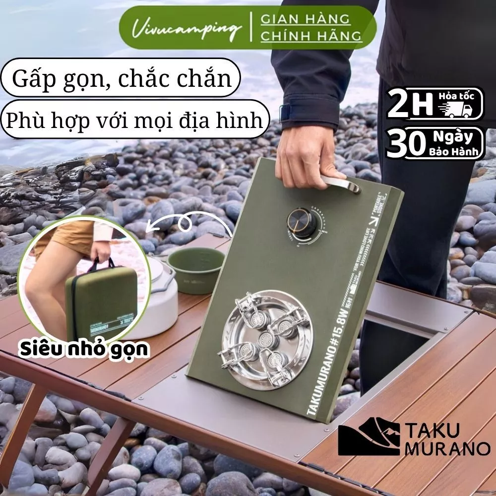 Bếp Gas Camping IGT Chính Hãng Takumurano, Dùng Cắm Trại Rễ Ràng Mang Theo Nhỏ Gọn Tiện Lợi