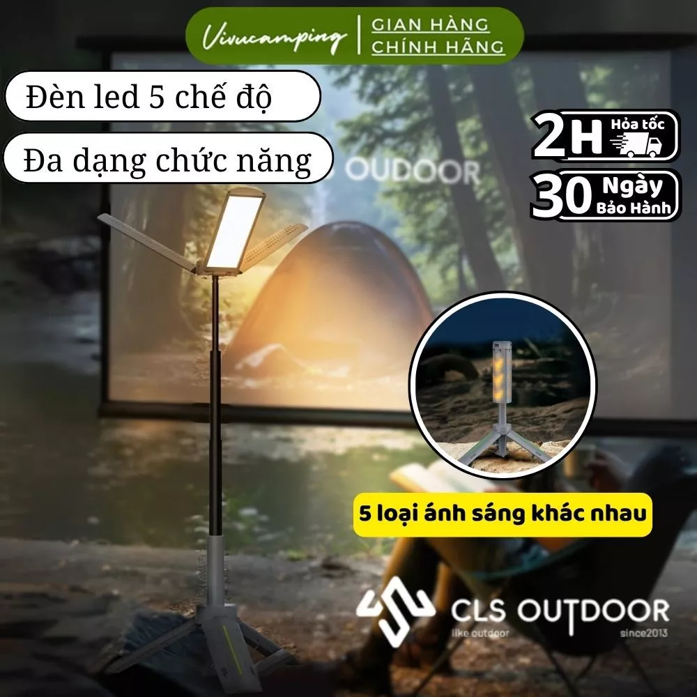 Đèn Cắm Trại Đa Năng Ngoài Trời CLS, Đèn LED Dã Ngoại Có Chế Độ Sáng Phù Hợp Với Nhiều Hoạt Động