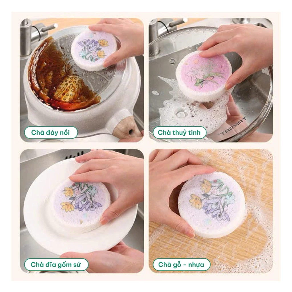 Miếng Rửa Chén Bát Bọt Biển keido.home 1cm/2cm | Siêu Tạo Bọt - Vệ Sinh Bát Đĩa Đũa Cọ Xoong Nồi Sạch Dầu Mỡ