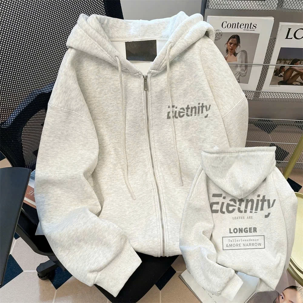 Áo Khoác Nỉ Hoodie Zip Khóa Kéo EIETNITY Có Túi Trong Nón To 2 Lớp Chất Nỉ Bông Form Rộng Nam Nữ