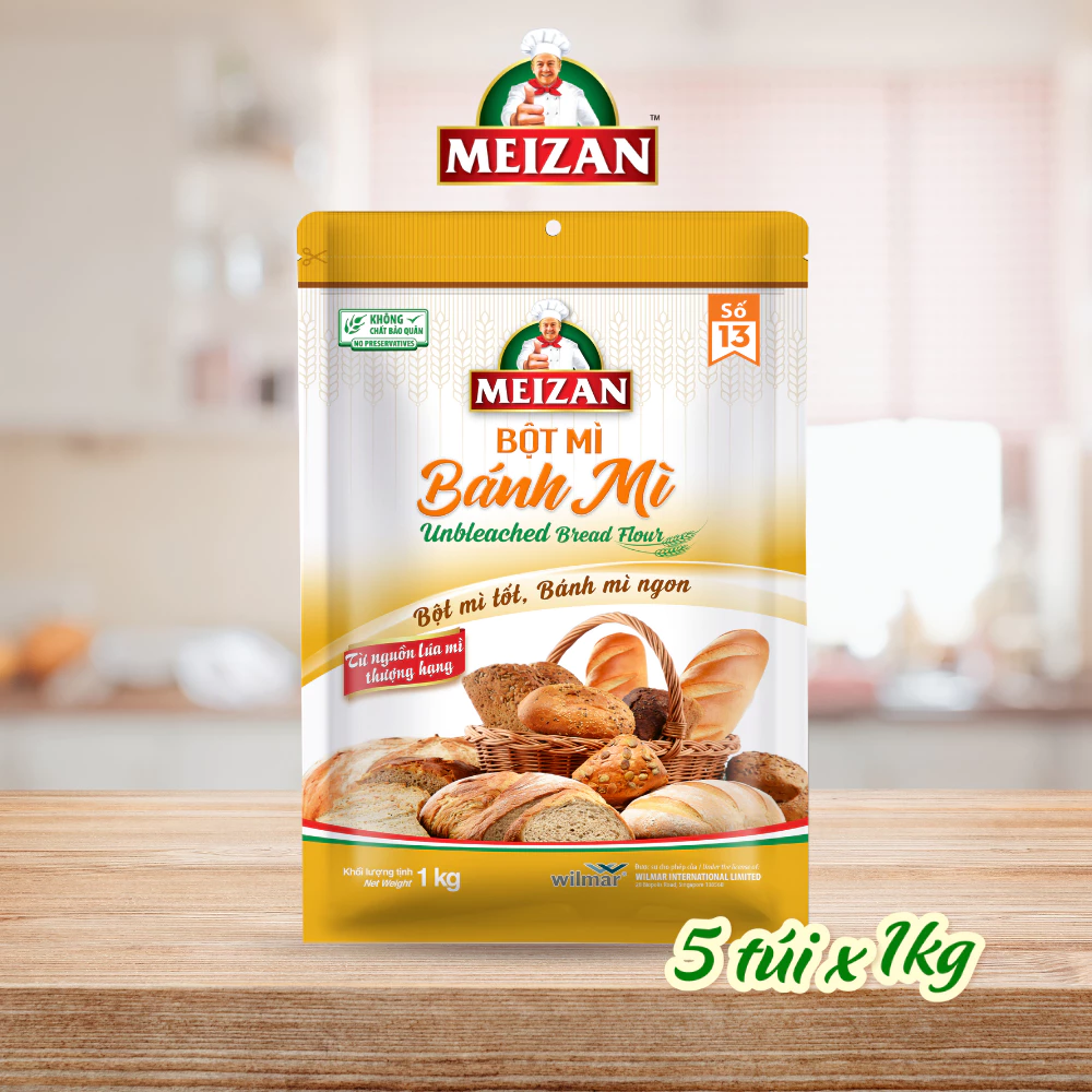 Combo 5/10 Bột mì Meizan Bánh mì 1kg