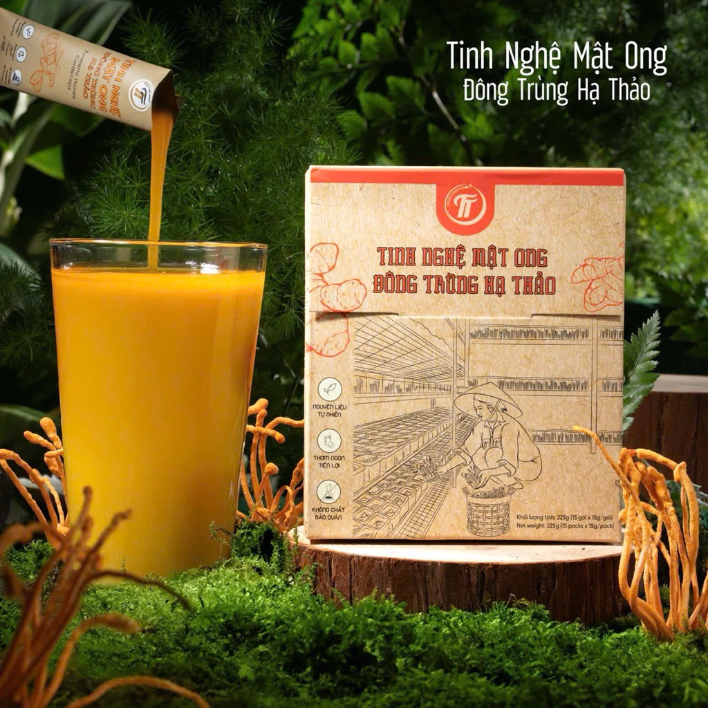 Đông trùng hạ thảo tinh nghệ mật ong  225g (15 gói - 15g/gói)