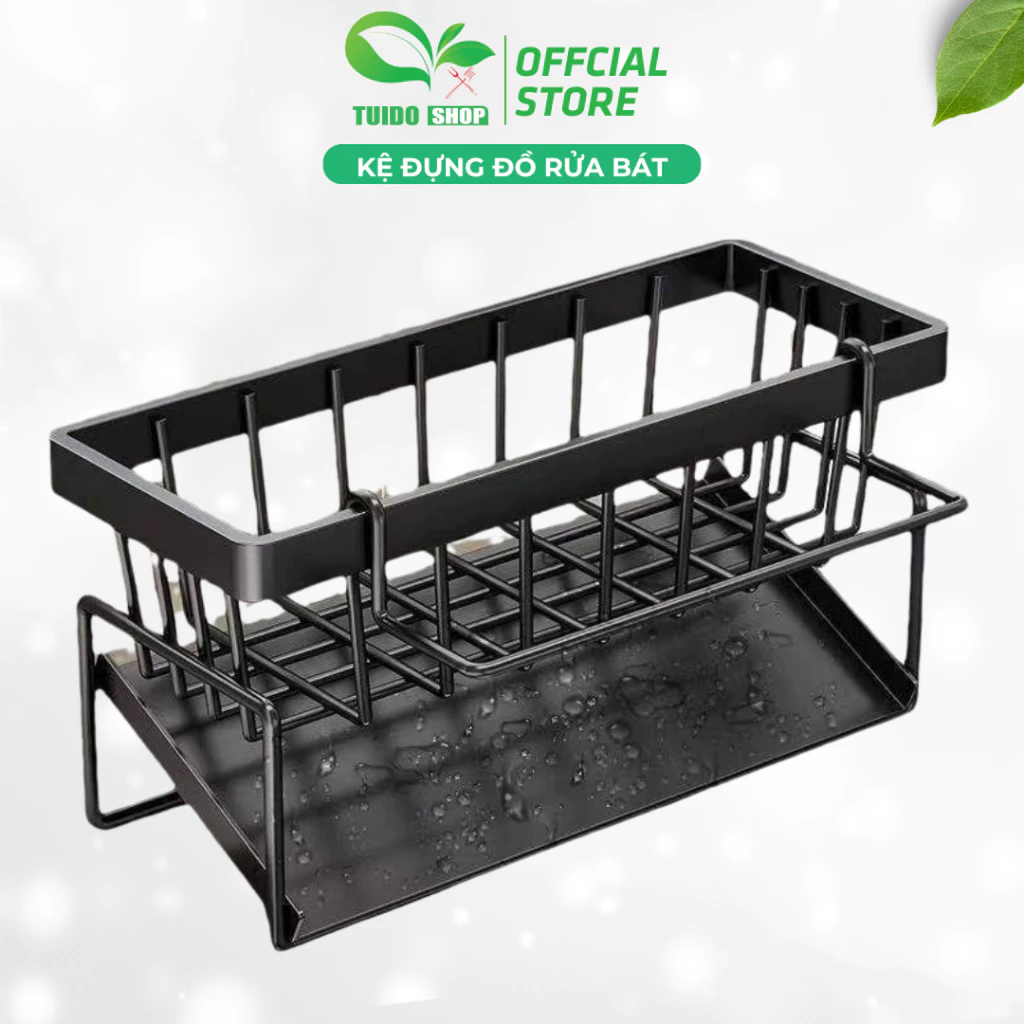 Giá Kệ Đựng Đồ Rửa Bát TUIDO SHOP Chất liệu thép sơn tĩnh điện có khay hứng và giá treo khăn