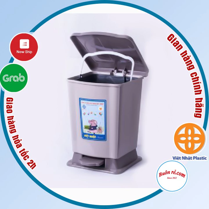 Thùng rác đạp chân bật nắp 3 size nhựa Việt Nhật . thùng rác cho gia đình