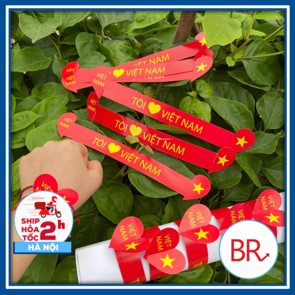 [Sỉ] 50 Vòng Tay Cờ Việt Nam Đỏ Sao Vàng –Vòng Handmade Đeo Tay Tự Hào Dân Tộc 30/4,Phụ Kiện Yêu Nước 2/9 Hottrend 02831