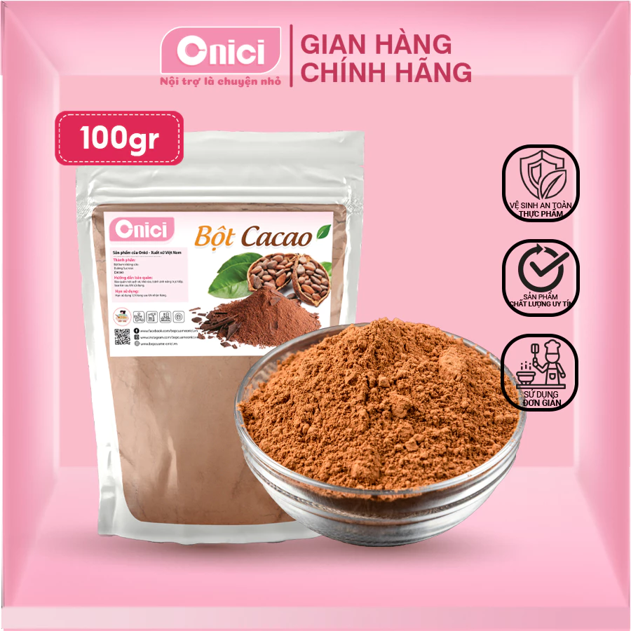 Bột Cacao nguyên liệu loại 1 BẾP CỦA MẸ ONICI