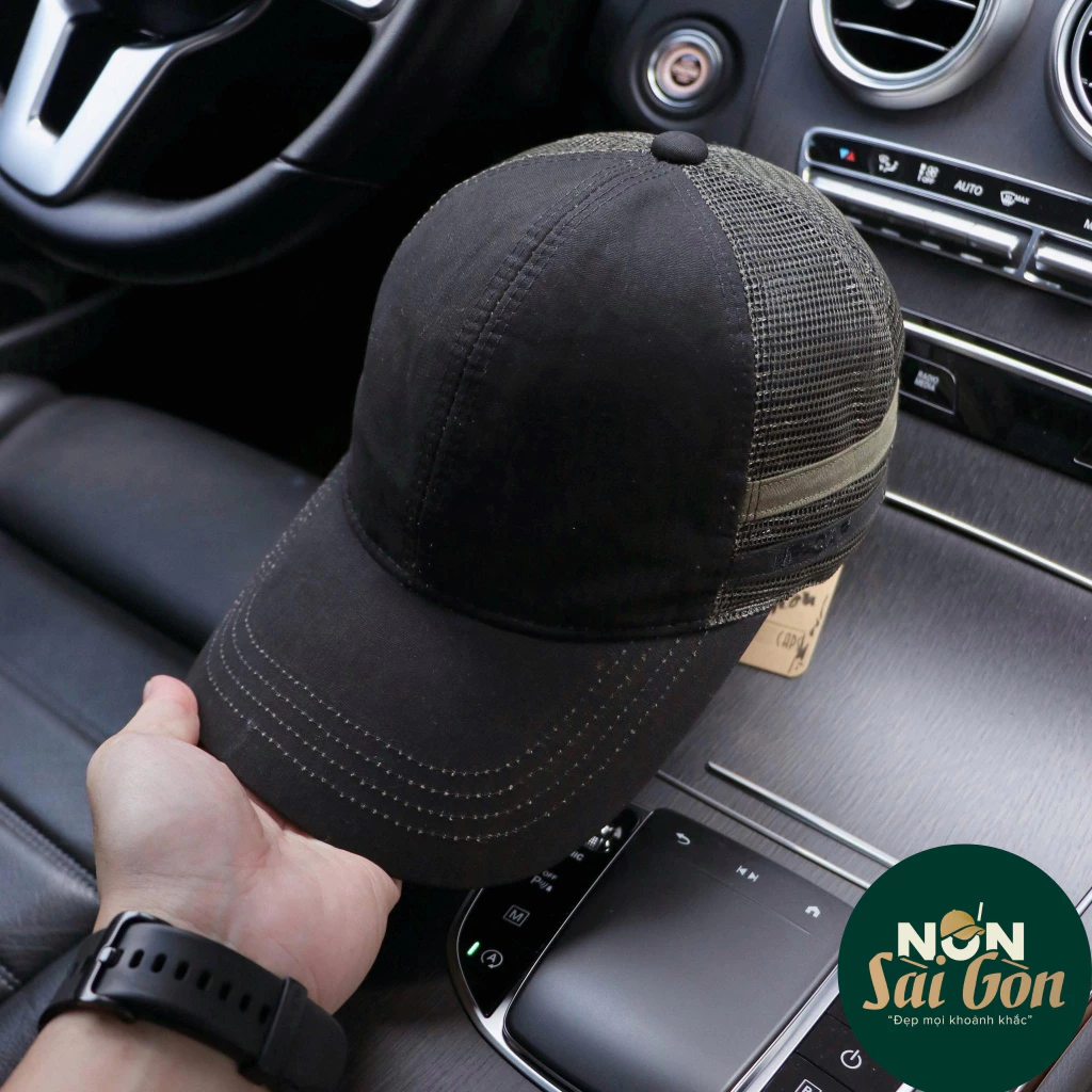 (Hàng VNXK) Nón kết, mũ lưỡi trai Basic Phối Lưới vải Kaki đẹp Form chuẩn (Ảnh thật)-HP