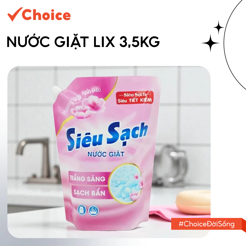 [Choice] Nước Giặt Lix N2503 Hương Hoa Anh Đào