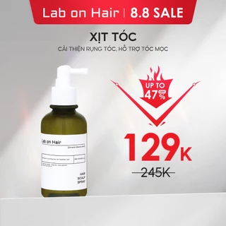 Xịt mọc tóc Lab on Hair 160ml  xịt dưỡng tóc với giấm táo Redensyl hỗ trợ dưỡng ẩm và cải thiện tình trạng tóc hư tổn