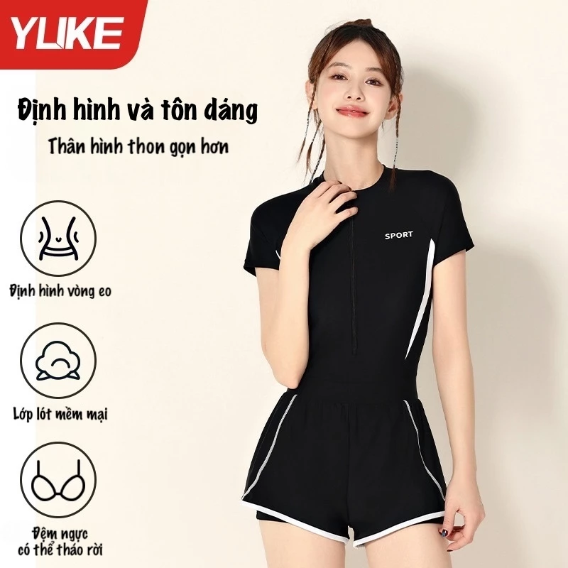 Bộ đồ bơi nữ 1 mảnh YUKE YK1957 - quần 2 lớp chống lộ - nhập khẩu chính hãng
