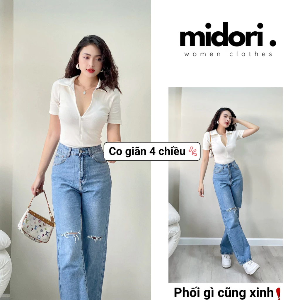 Áo Thun Nữ Xẻ Ngực Gợi Cảm, Áo Croptop Ôm Body Co Giãn Lima Fashion Áo Kiểu Ngắn Tay Cổ Bẻ SET5
