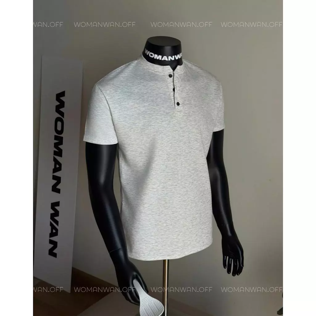 [Cổ Khuy Clean fit] Áo Thun Cổ Khuy Nam Nữ WOMAN WAN – Form Gọn, Tôn Dáng