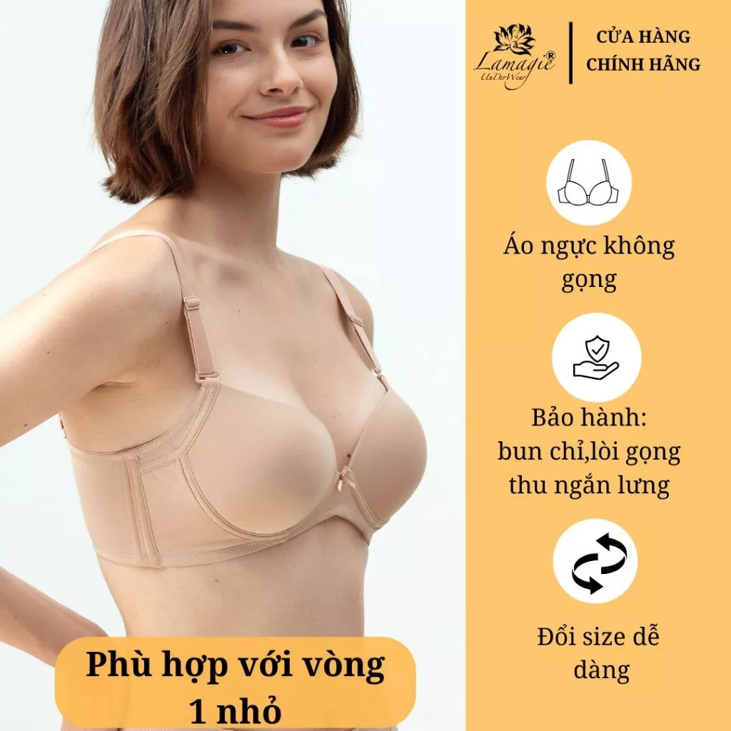Áo Lót Không Gọng Nâng Nhiều A-365/ Mousse 4cm Êm Ái / Giữ From Ngực Tự Nhiên / Lamagie Chính Hãng
