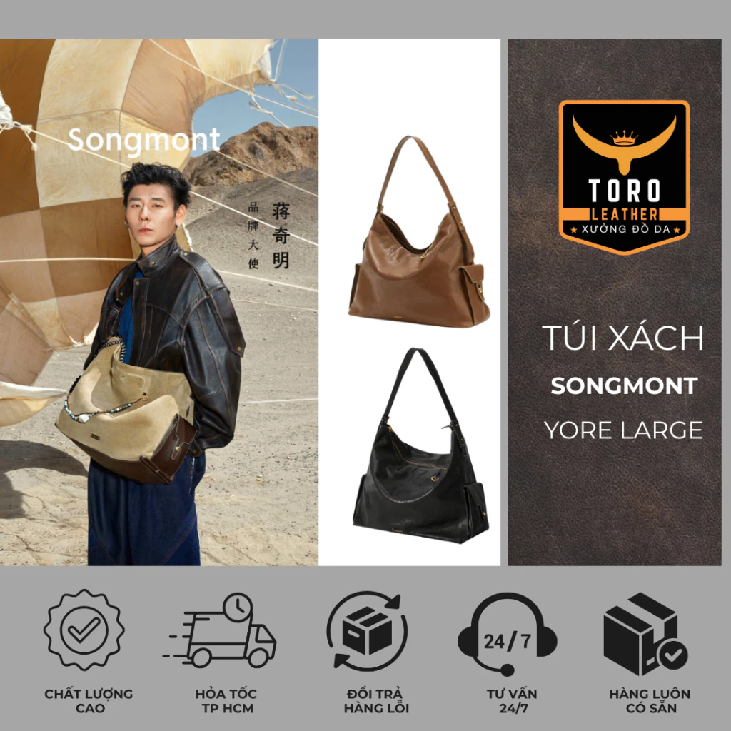 Túi SONG.MONT YORE LARGE (Hàng có sẵn HCM) - Túi xách hot trend chất liệu da microfiber