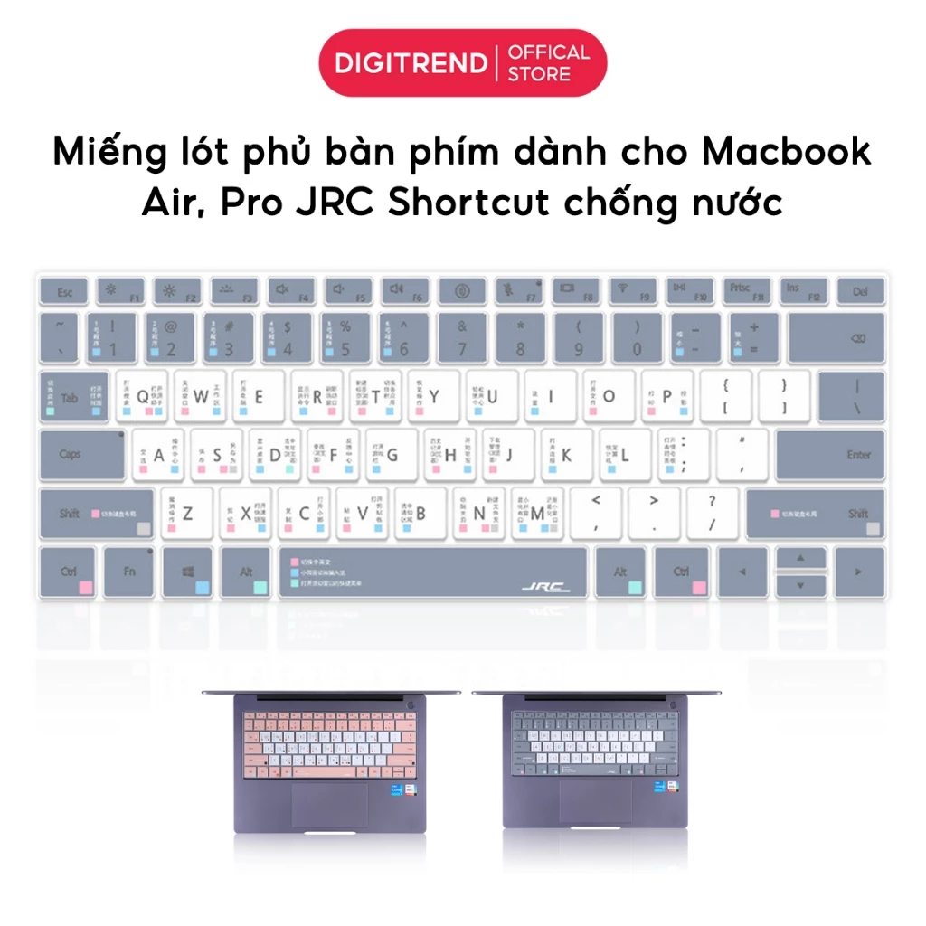 Miếng Lót Phủ Bàn Phím JRC Chính Hãng Chống Nước Dành Cho MacBook Air/Pro M1 M2 13-16 inch Quốc Tế