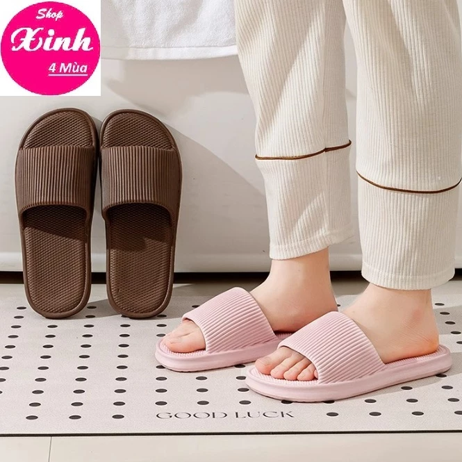 (Combo) Dép đi trong nhà, khách sạn, văn phòng sọc quai ngang nam nữ, siêu nhẹ êm chân (SX4M.D014)