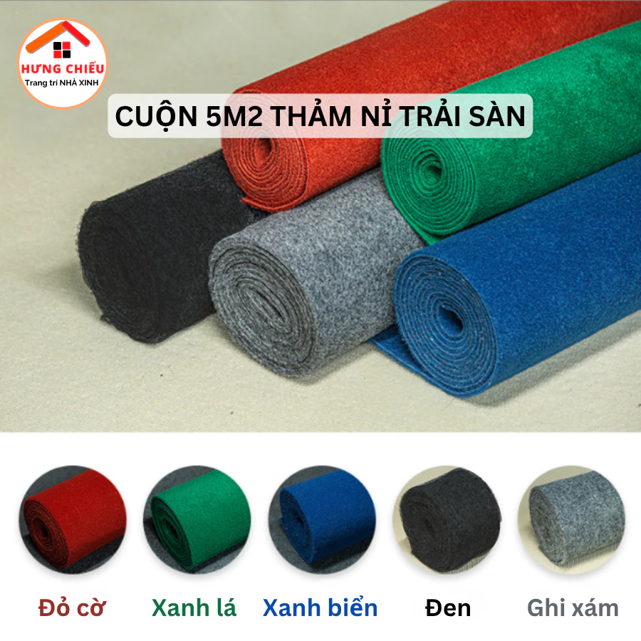 Thảm nỉ cuộn trải sàn nhiều màu trải khách sạn,sự kiện, văn phòng , nhà ở - Hưng Chiếu ED22