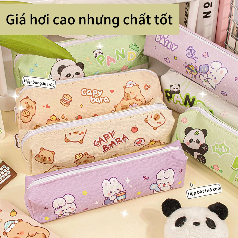 Túi Bút Học Sinh Hình Thú Đáng Yêu - Gấu Trúc, Thỏ-Quà Tết