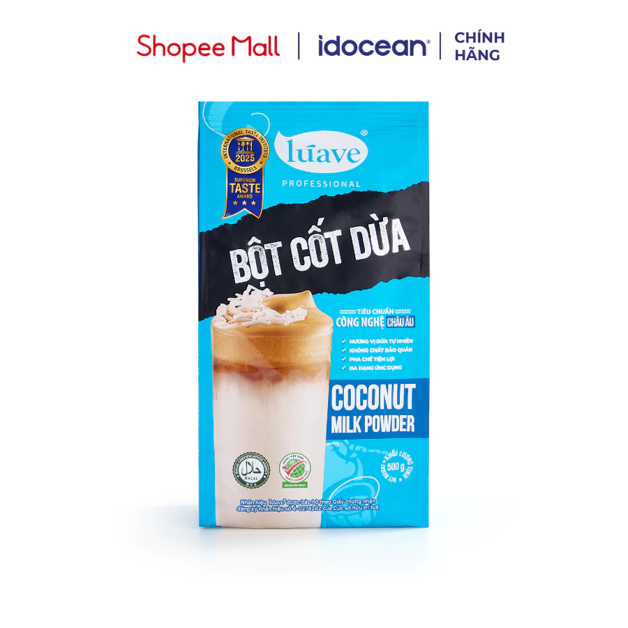 Bột Cốt Dừa Lúave 500G - Chuẩn Vị Dừa Tươi, Béo Thơm Đậm Đà, Làm Cà Phê Cốt Dừa, Làm Bánh, Nấu Chè