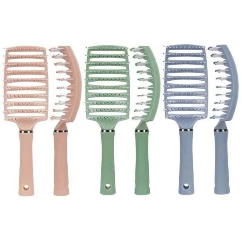 Lược Bán Nguyệt - Lược Mát Xa Da Đầu Gỡ Rối Chống Rụng Tóc Chuấn Salon