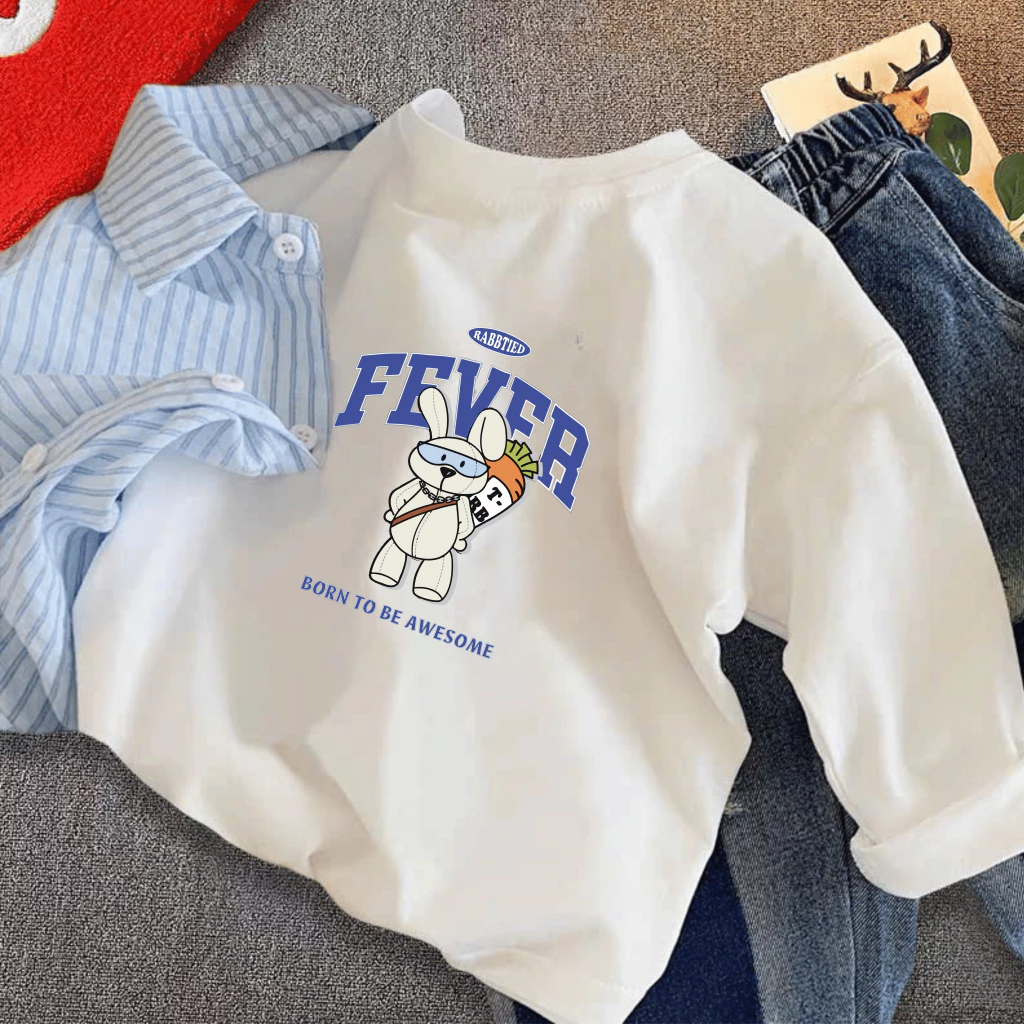 Áo thun dài tay bé trai chất cotton ELIOKIDS, áo thun tay dài cho bé in hình cá tính từ 7kg-30kg