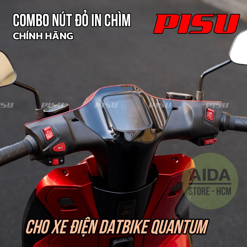 𝐏𝐈𝐒𝐔 - Combo full nút đỏ cho xe điện 𝗗𝗔𝗧𝗕𝗜𝗞𝗘 𝗤𝘂𝗮𝗻𝘁𝘂𝗺 𝗘𝗿𝗮 phụ tùng phụ kiện