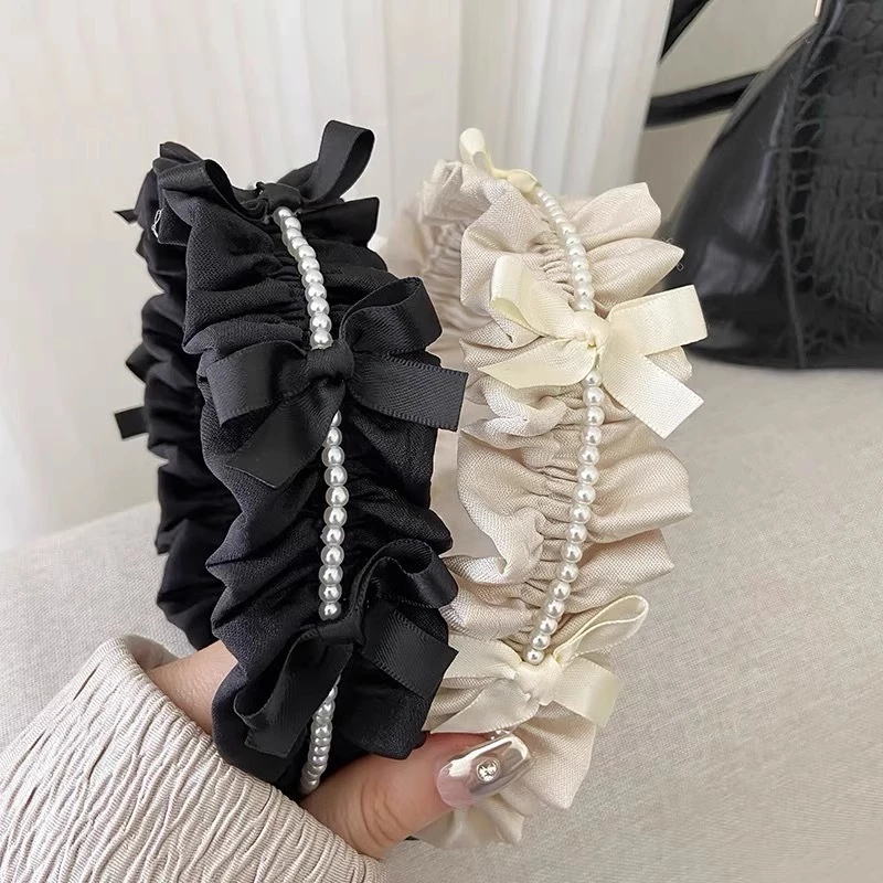 Băng Đô Nữ Mùa Hè Phong Cách Mới Ngọc Trai Đầu Tính Khí Ngọt Ngào Cao Băng Đô Đơn Giản Phù Hợp Với Mọi Kiểu Đầu