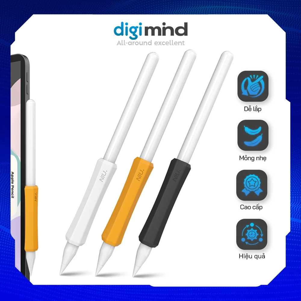 Bọc Silicon AHA STYLE Chống Trượt Bảo Vệ Bút Cảm Ứng AP Pen 1/2/Pro Chất Liệu Cao Cấp, Êm Tay, Dễ Thao Tác, Nhiều Màu