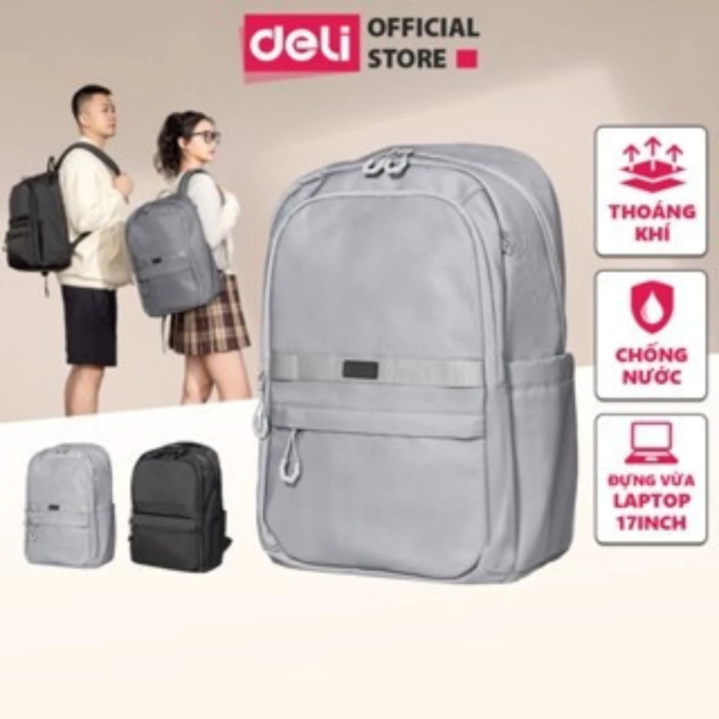 Balo Học Sinh Thể Thao Cấp 3 Deli - Balo Chống Gù - Balo Đai Phản Quang - Dung Tích Chứa Lớn - Balo Chống Nước