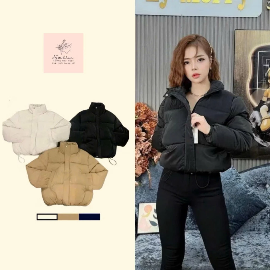 Áo khoác ( chất nhung lì mịn ) mùa đông túi chéo 3 lớp phong cách trẻ trung dây rút gấu áo