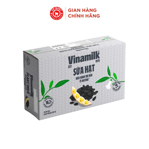 Thùng 48 hộp sữa hạt Vinamilk đậu nành mè đen 180ml