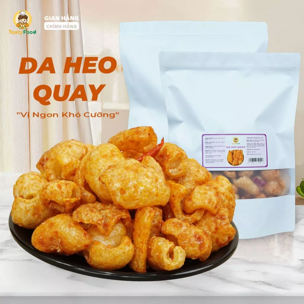 Da heo quay Tasty Food - Túi zip 500g - Hút chân không