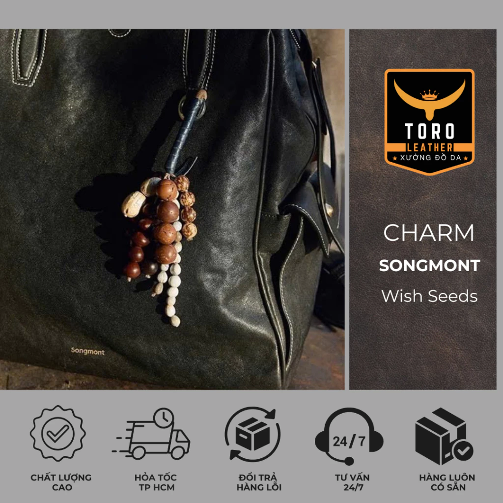 CHARM Song.mont Wish Seeds (Hàng có sẵn HCM) - Charm túi xách hot trend 2025