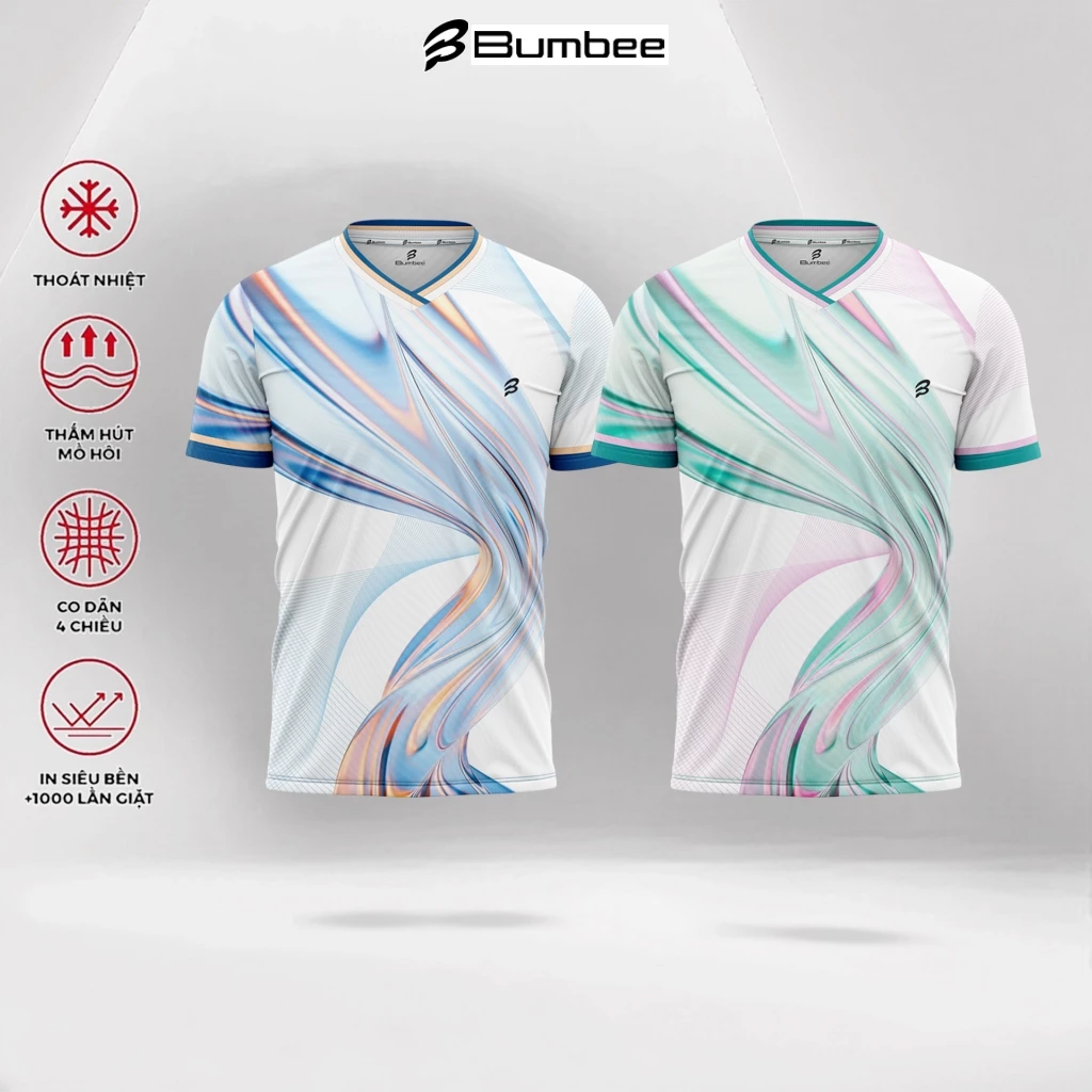 Áo Thể Thao Bumbee B Unisex Chất Mát, Co Giãn, Thoát Nhiệt – Phù Hợp Cầu Lông, Tennis, Chạy Bộ (618)