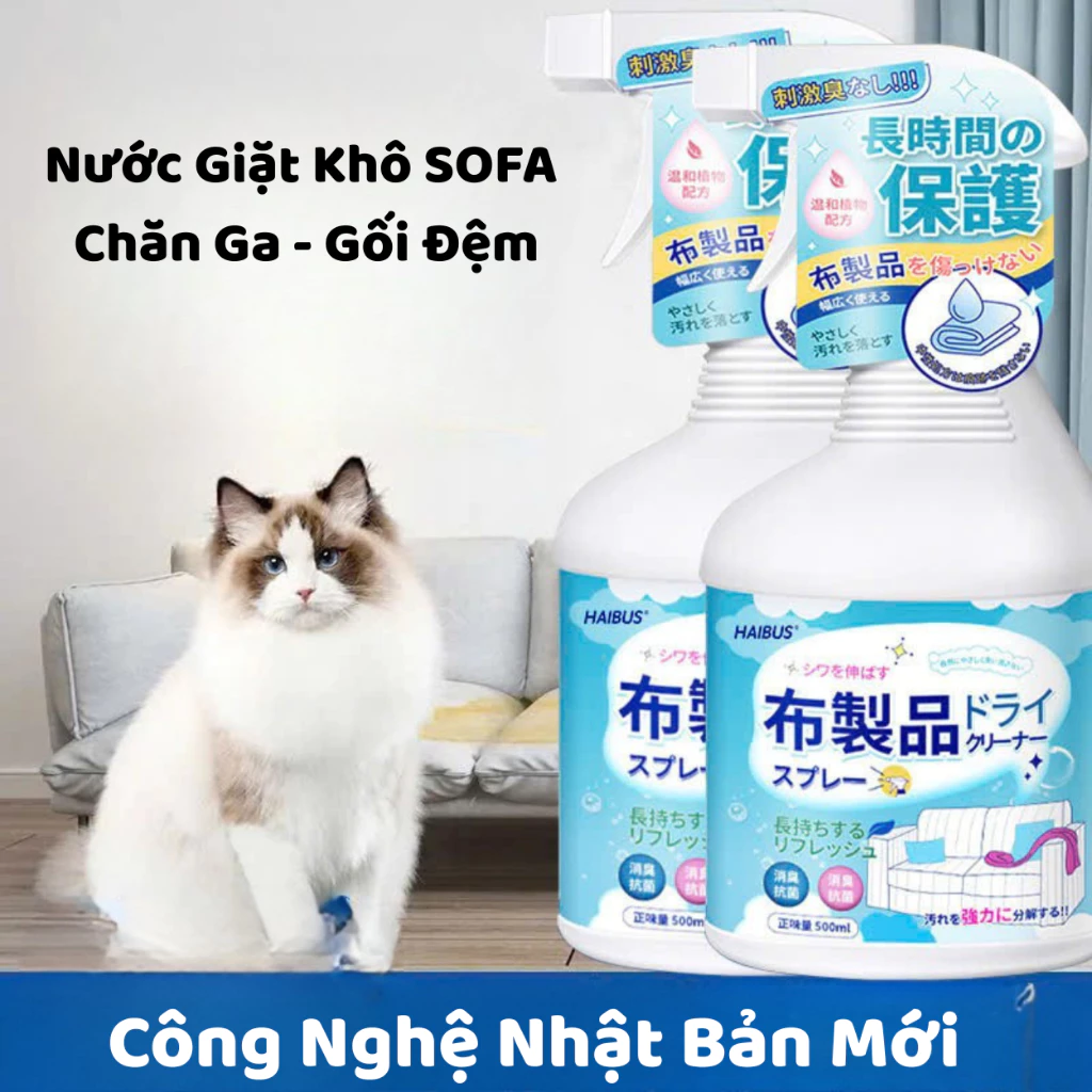 Chai Nước tẩy rửa giặt khô chăn ga, nệm, ghế sofa 500ml – Sạch vết bẩn, khử mùi hiệu quả